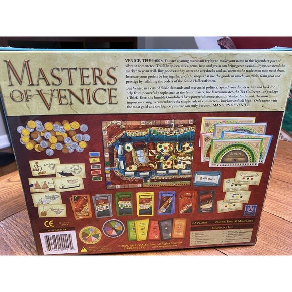 Masters of Venice by R&R Games - Ages 15+ | 2-5 players Factory Sealed NEW - Picture 3 of 5